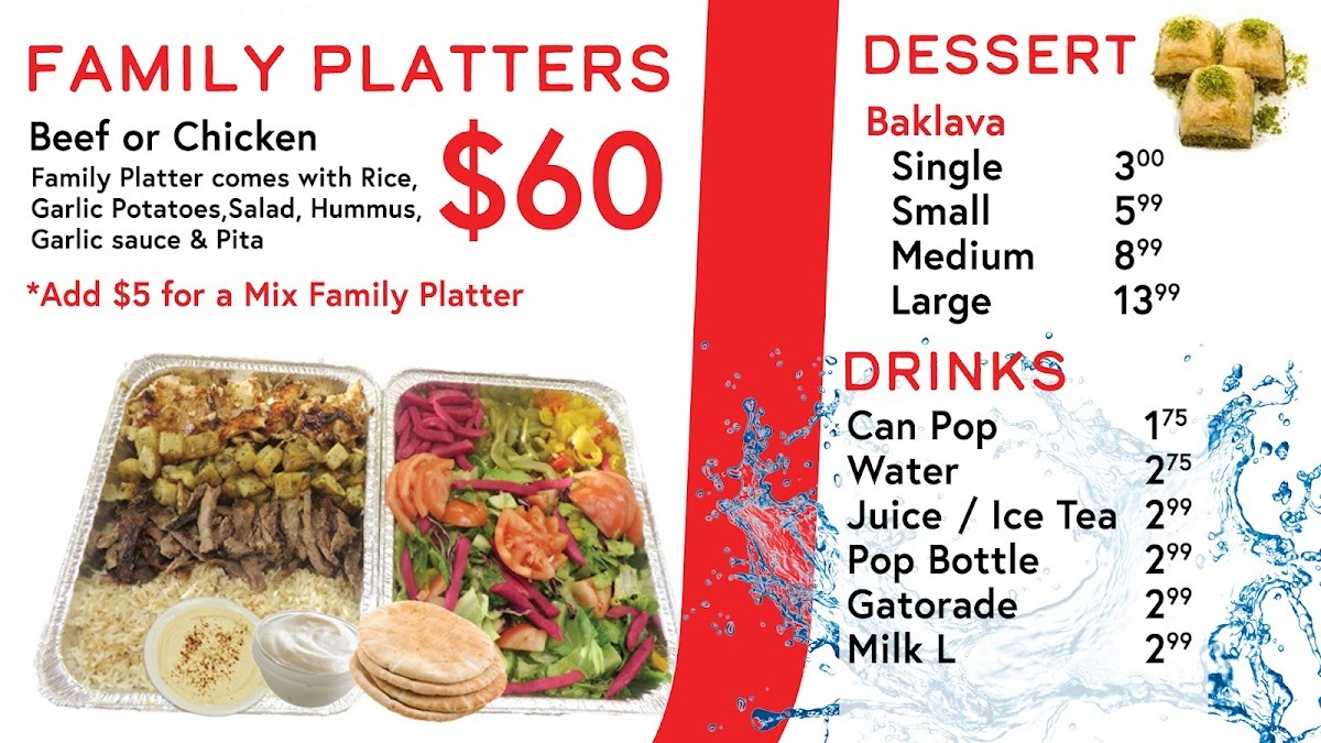 JJ's Shawarma Menu - Side Orders